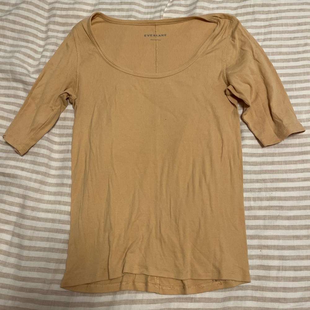 Everlane Women's luxe rib scoop neck tee